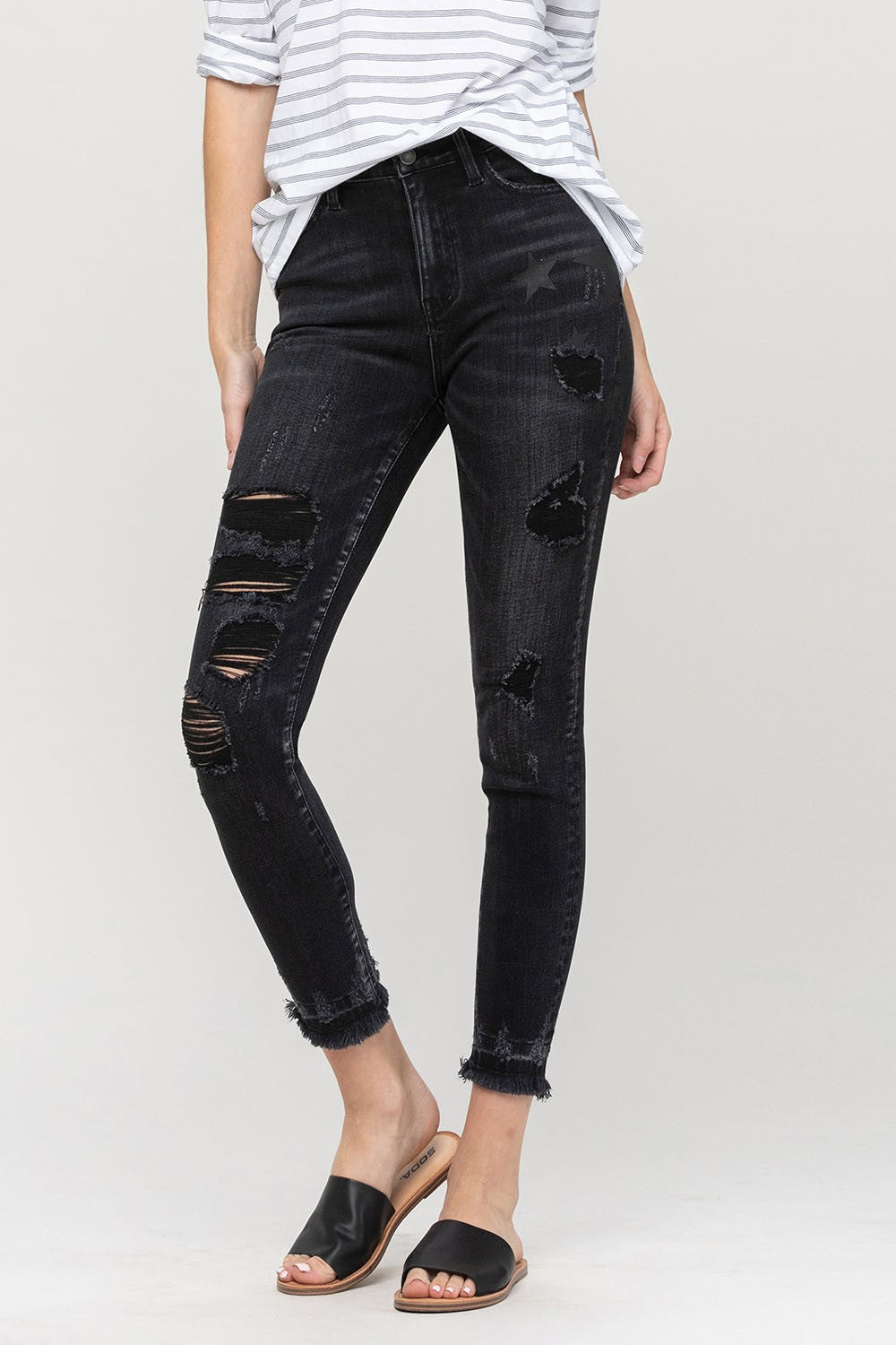 Vervet Black Star Skinny Jeans