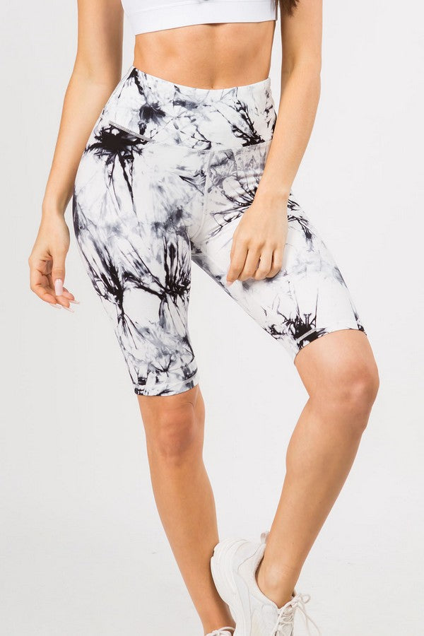 Grey Splatter Biker Short