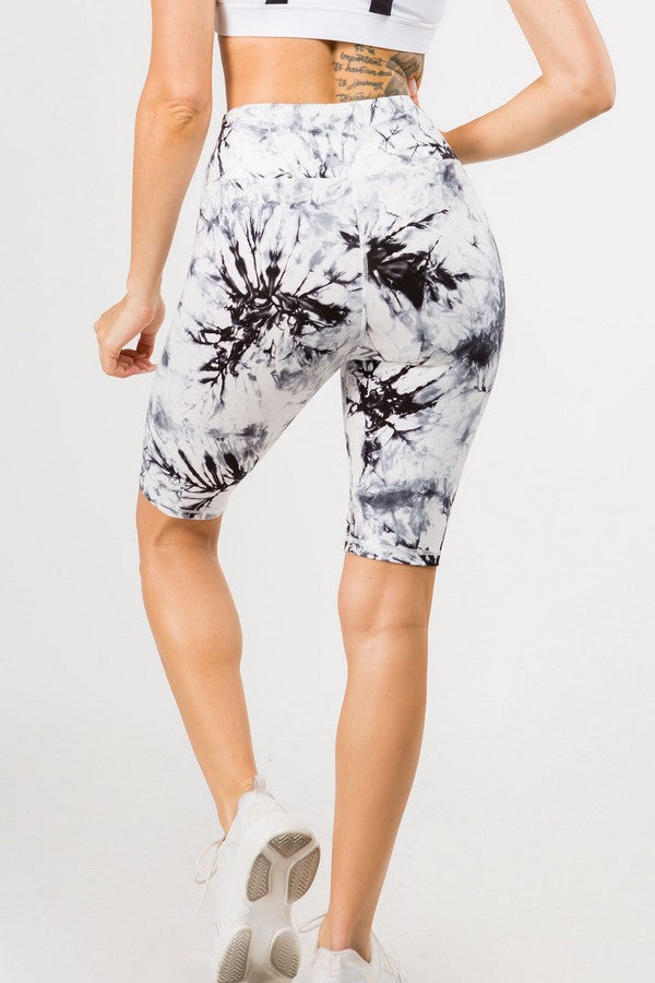 Grey Splatter Biker Short