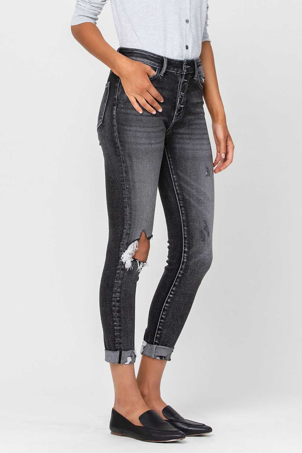 Vervet Buttonfly Cuffed Skinny Jeans