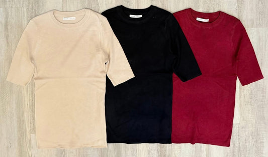 Half Sleeve Sweater Tops