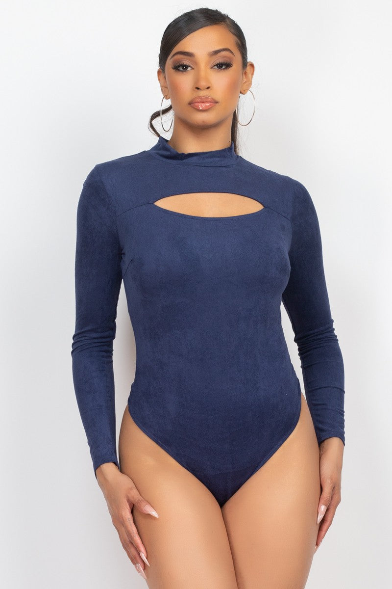 Black Velvet Long Sleeve Bodysuit