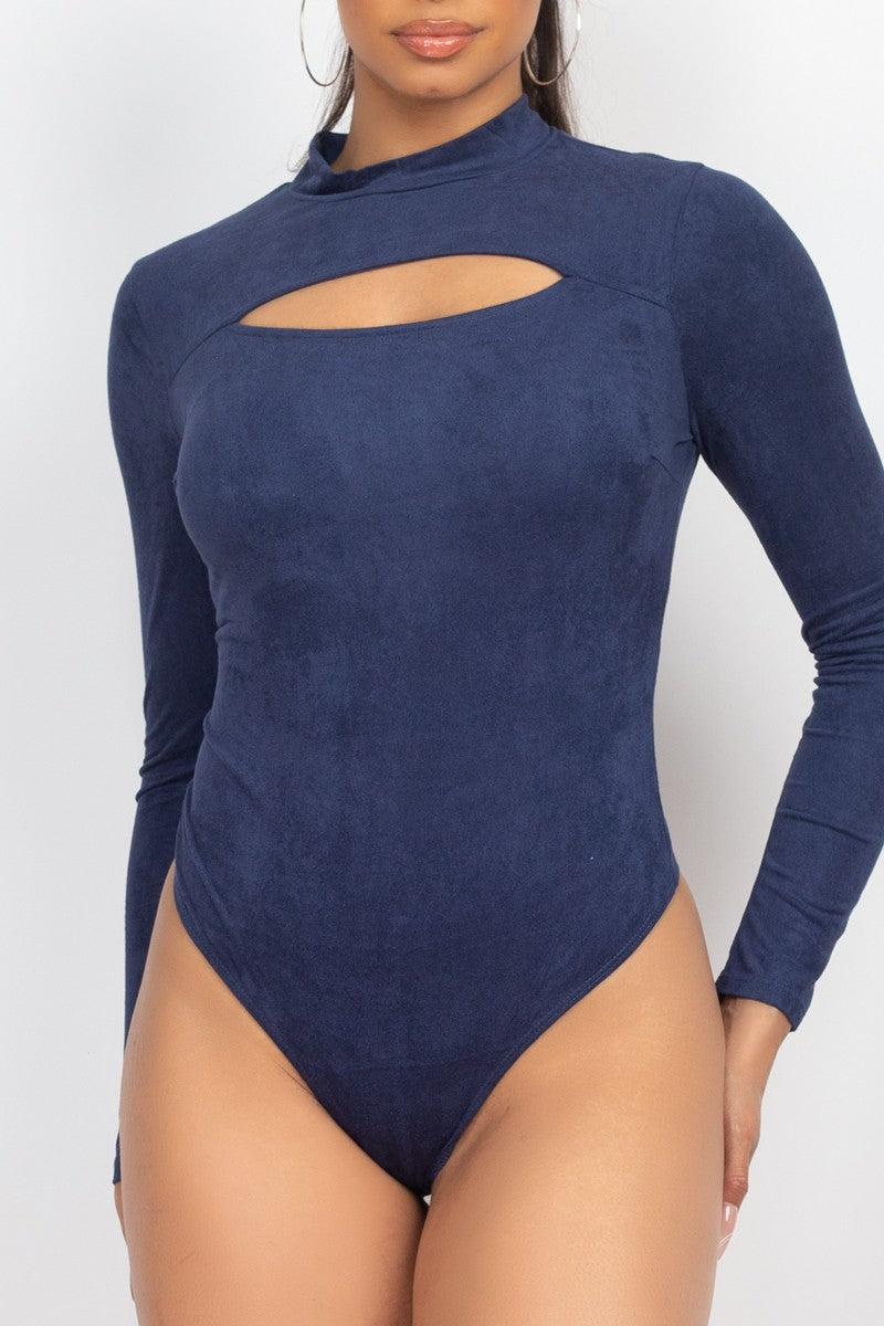 Black Velvet Long Sleeve Bodysuit