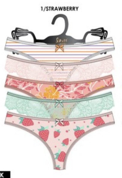 5 Thong Undies Set