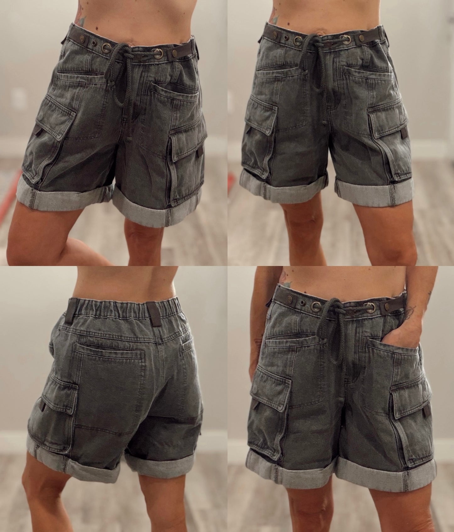 Vintage Washed Cargo Shorts 