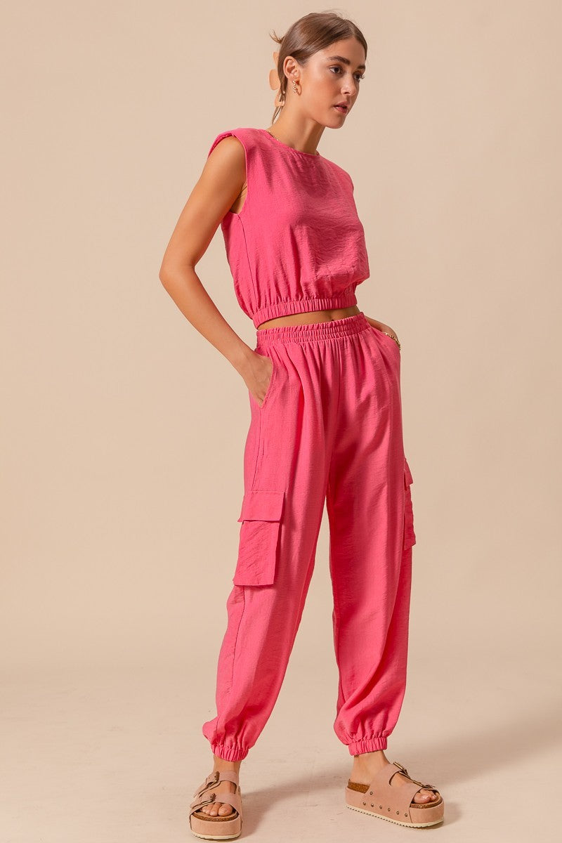 Cargo Jogger Linen Set