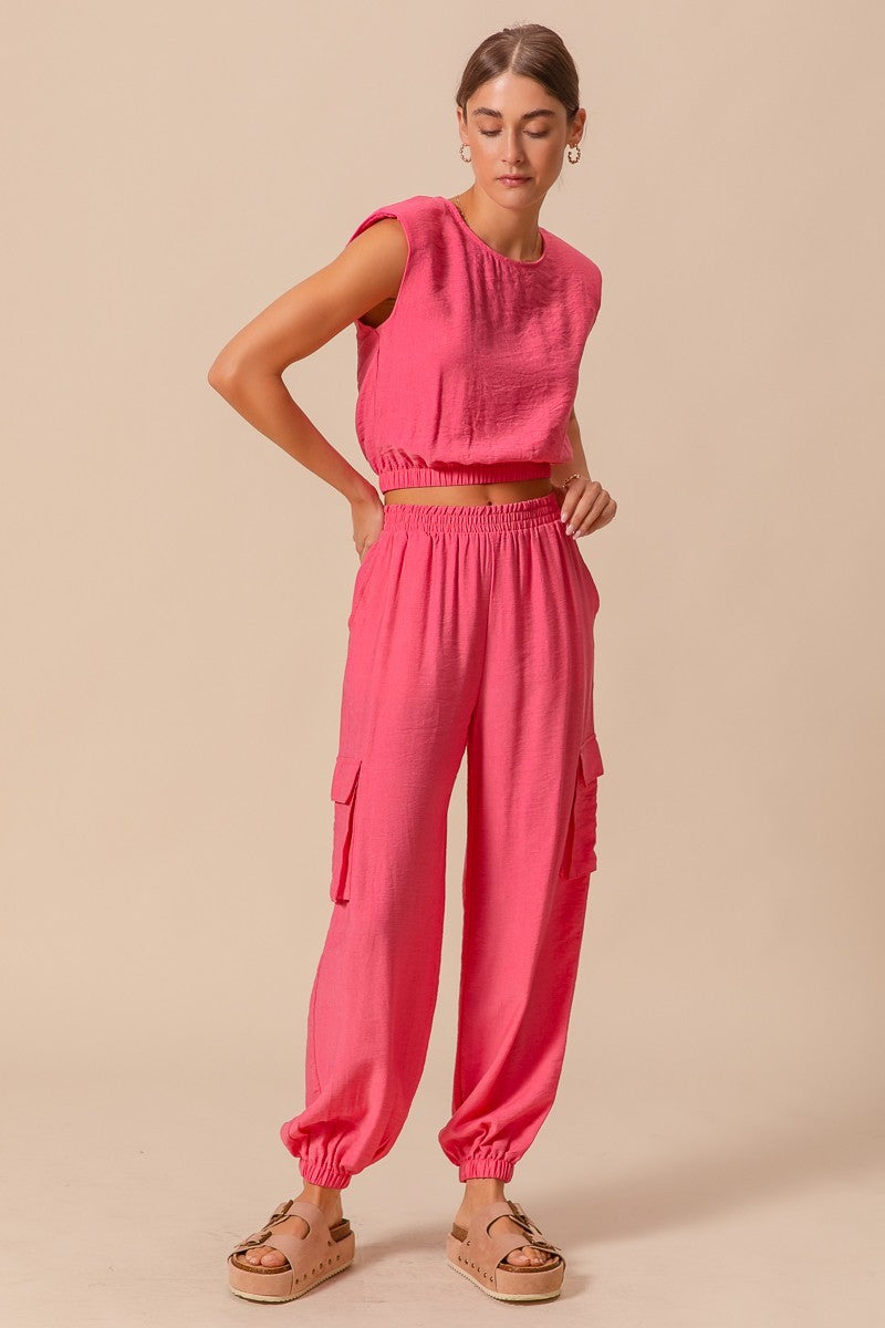 Cargo Jogger Linen Set