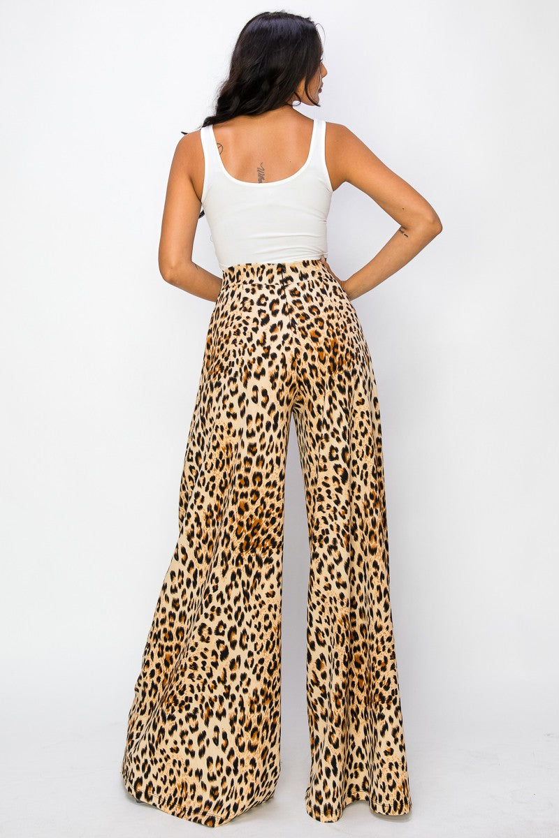 The Leopard Wide Leg Pants