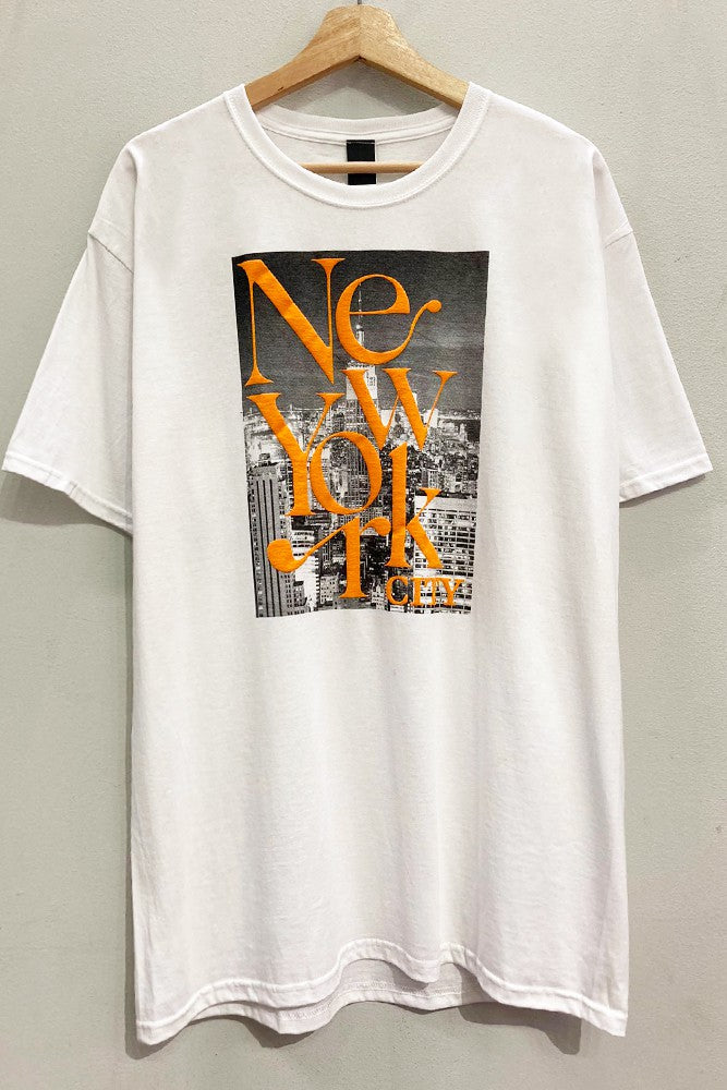 New York Oversized Puff Print Tee