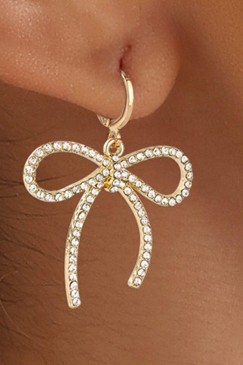Gold Bow Knot Earrings