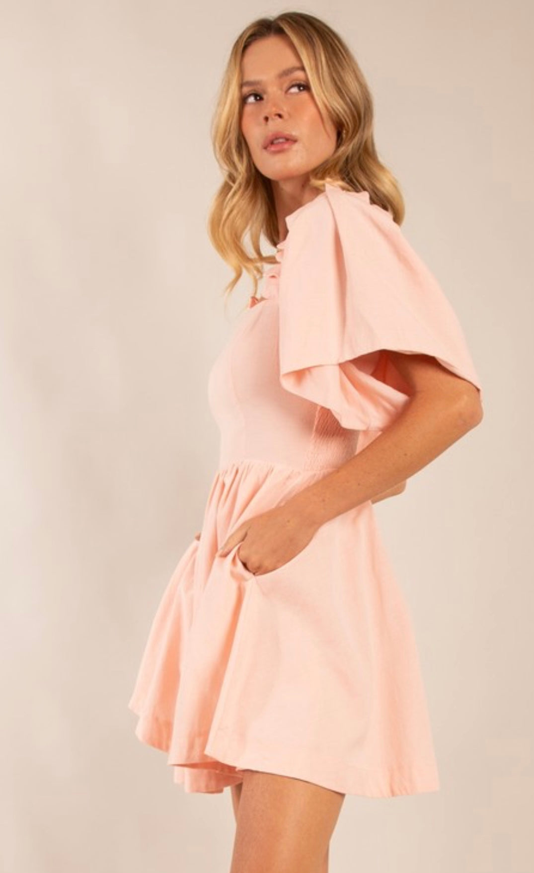 Peach Fuzz Mini Dress