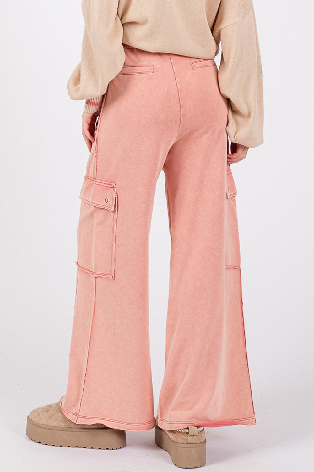 Rose Terry Knit Cargo Pants