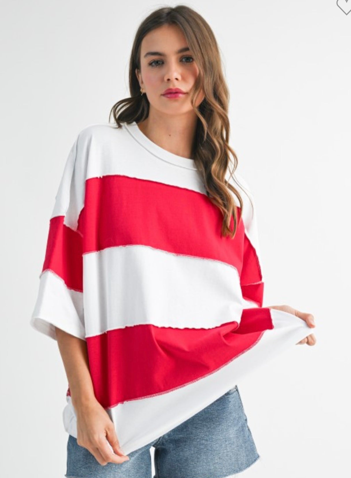 Stripe Reverse Seam Top