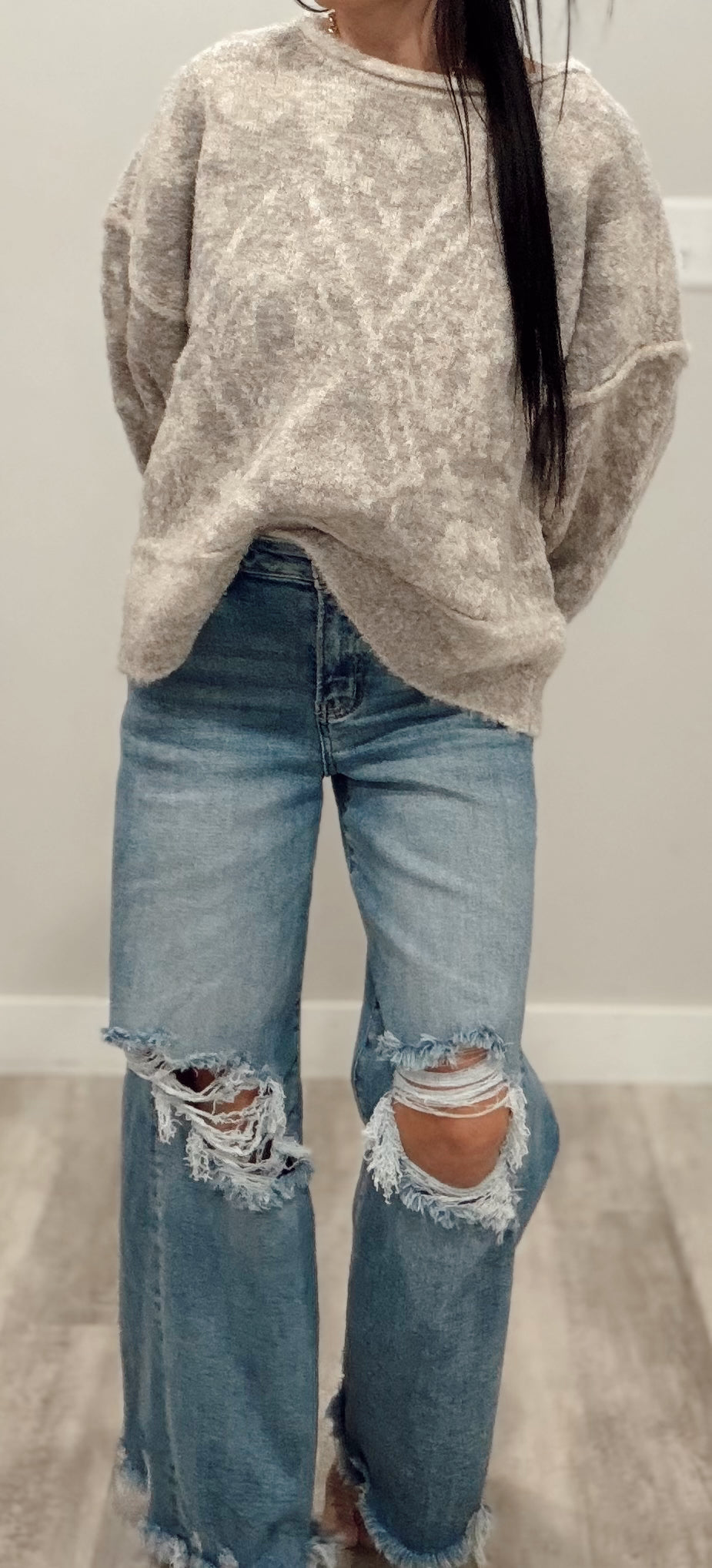 Heather Knit Sweater