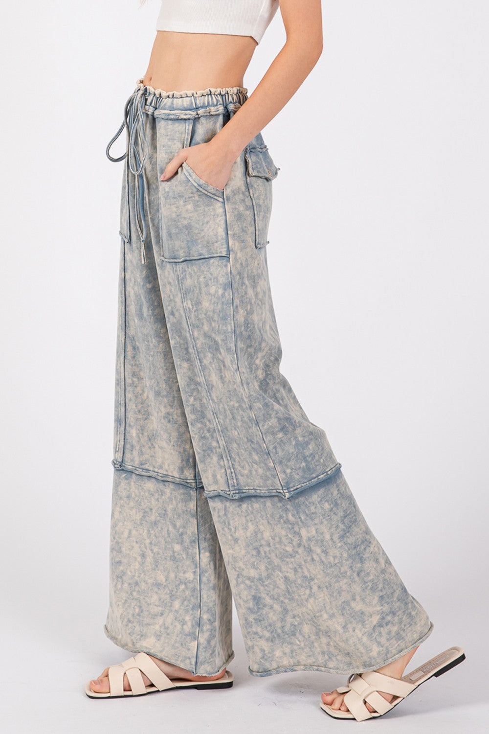 Mineral Wash Terry Knit Pants
