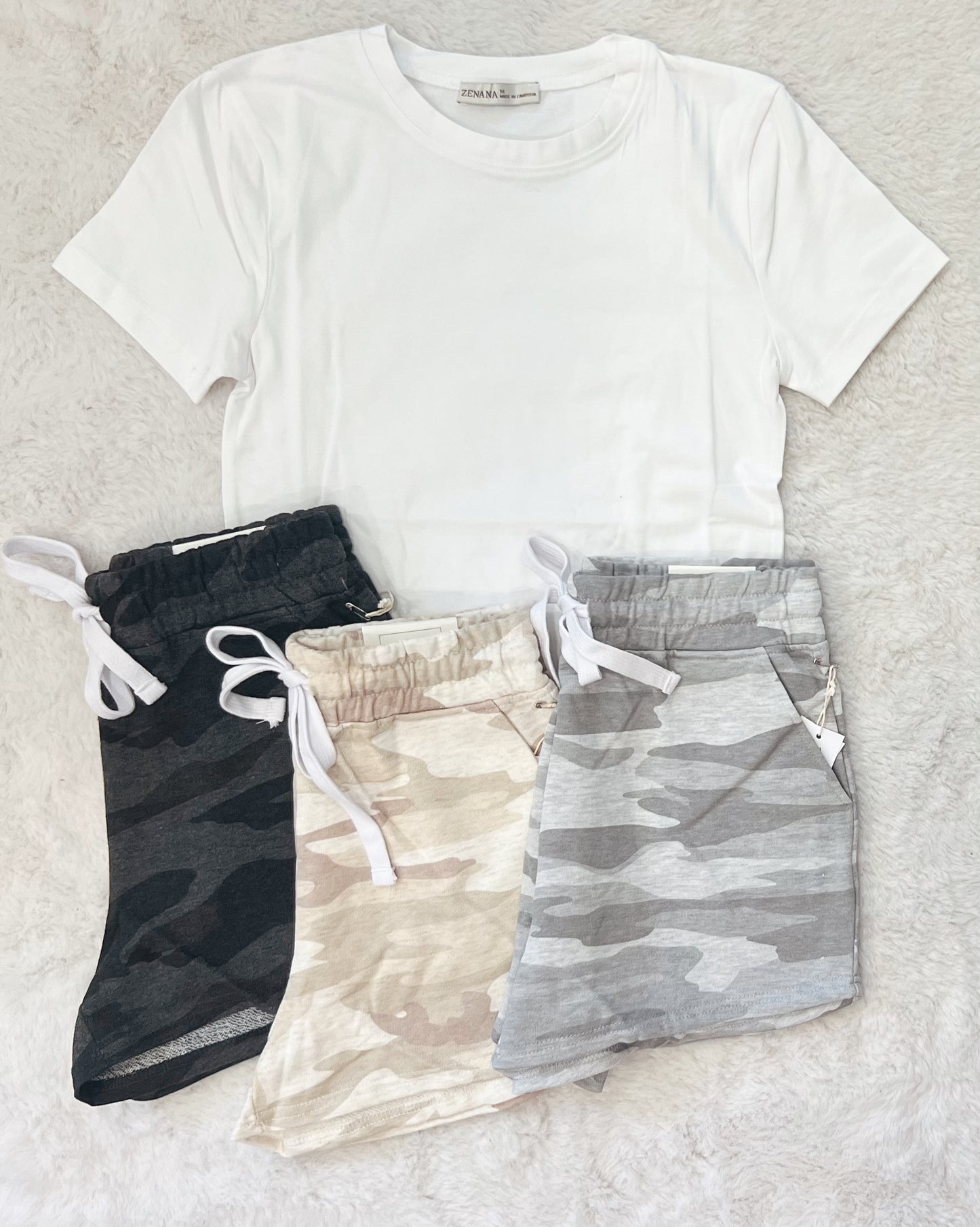 Camo Terry Knit Shorts