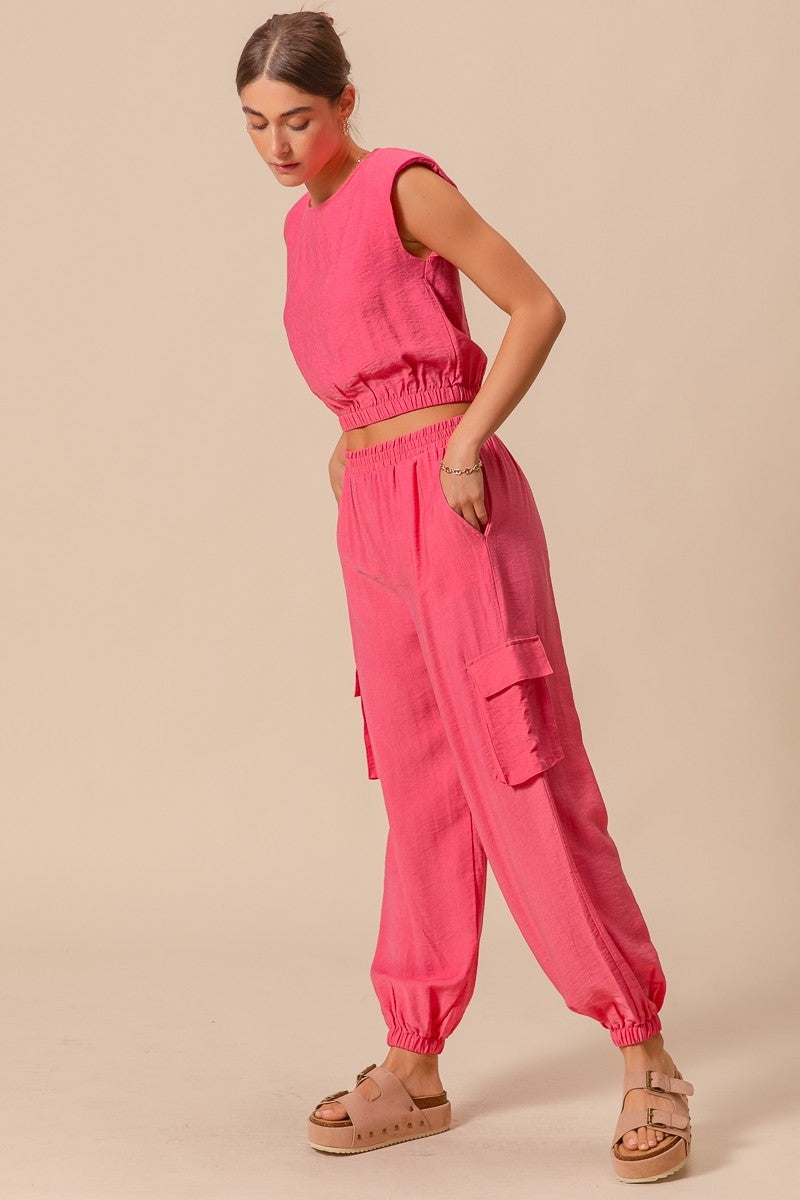 Cargo Jogger Linen Set