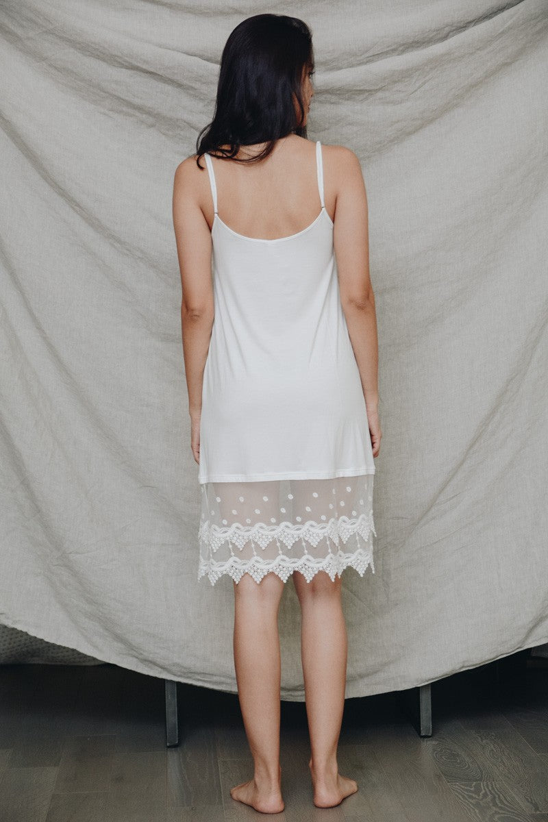 Ivory Midi Lace Dress