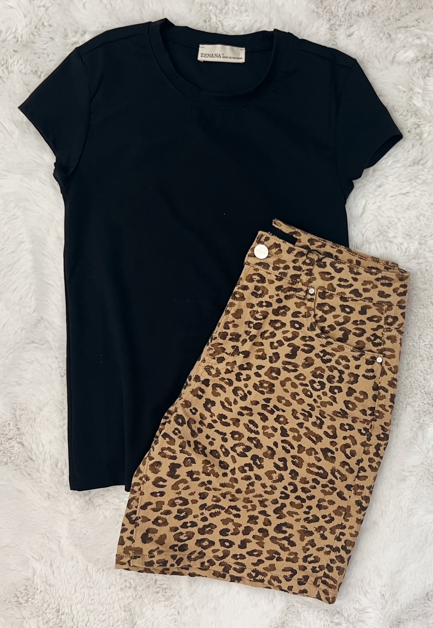 Risen Animal Print Shorts