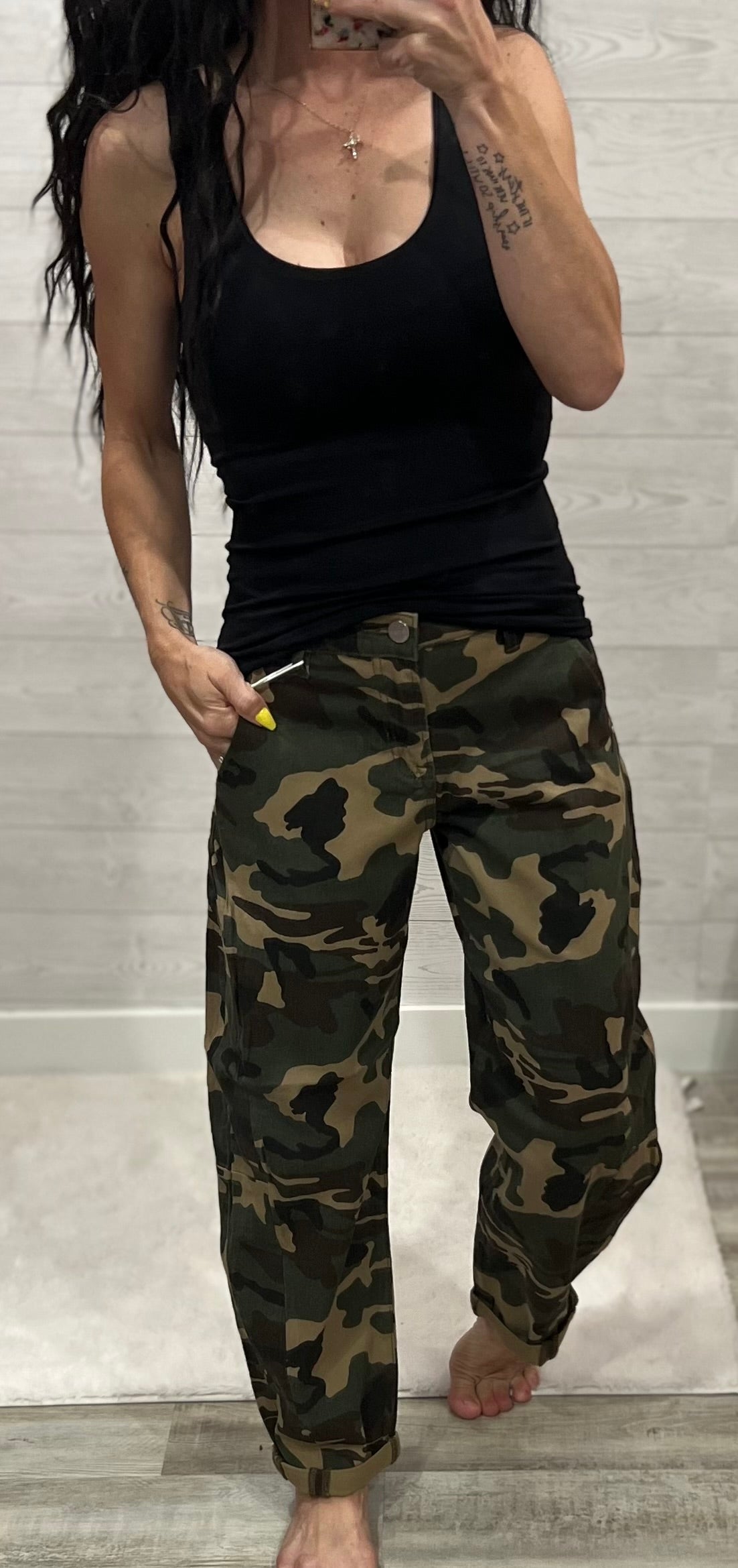 Risen Camo Barrel Jeans