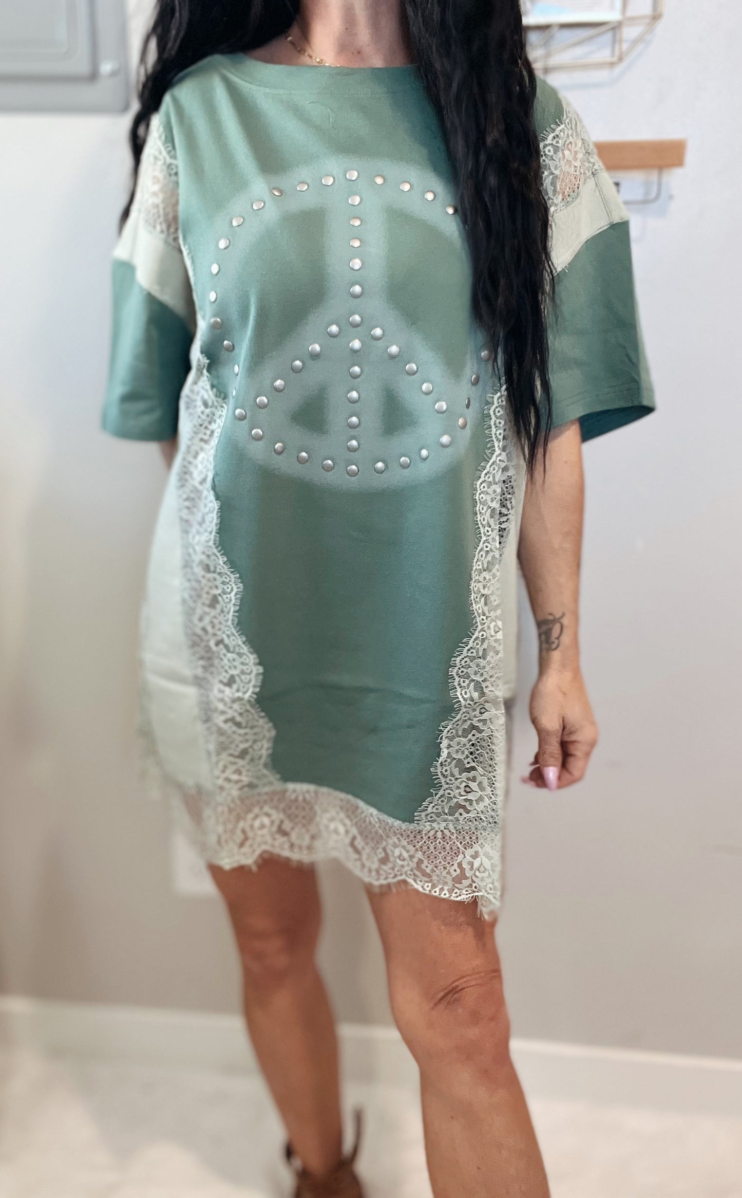 Peace Studded Dress/Top
