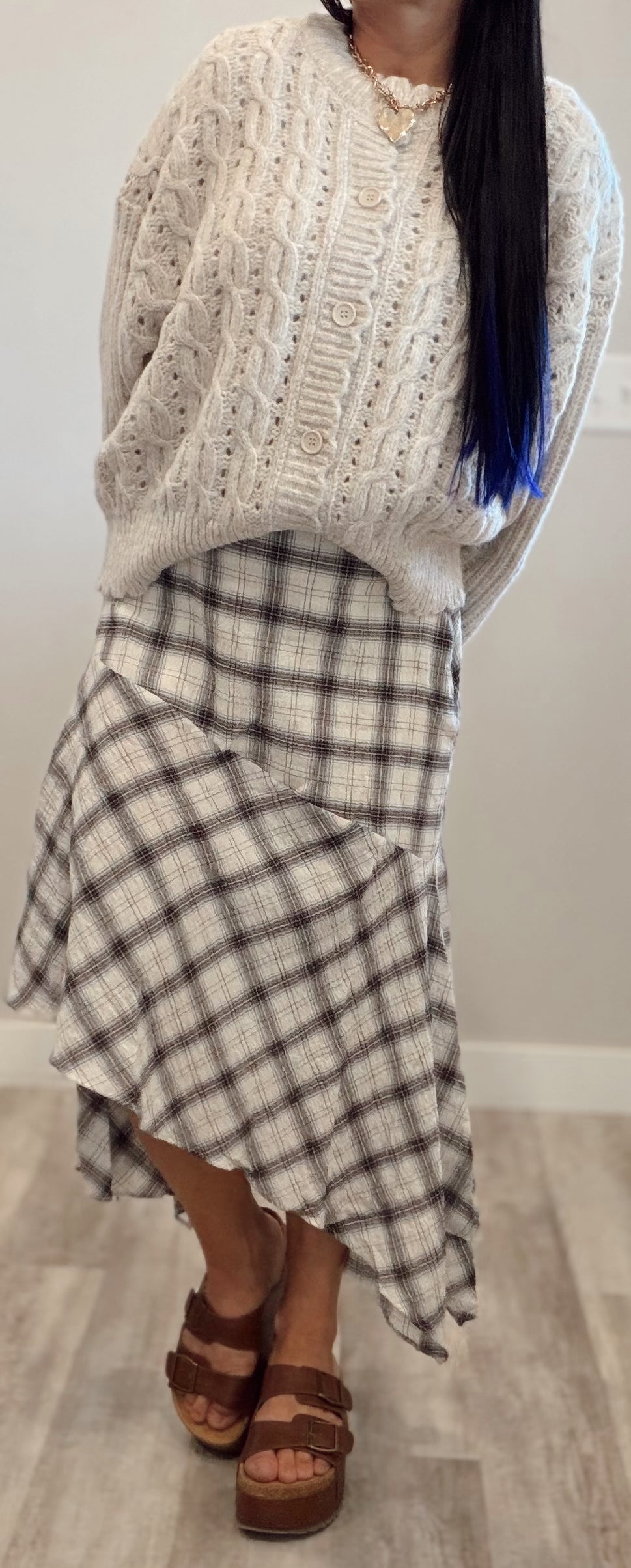 Plaid Hanky Hem skirt