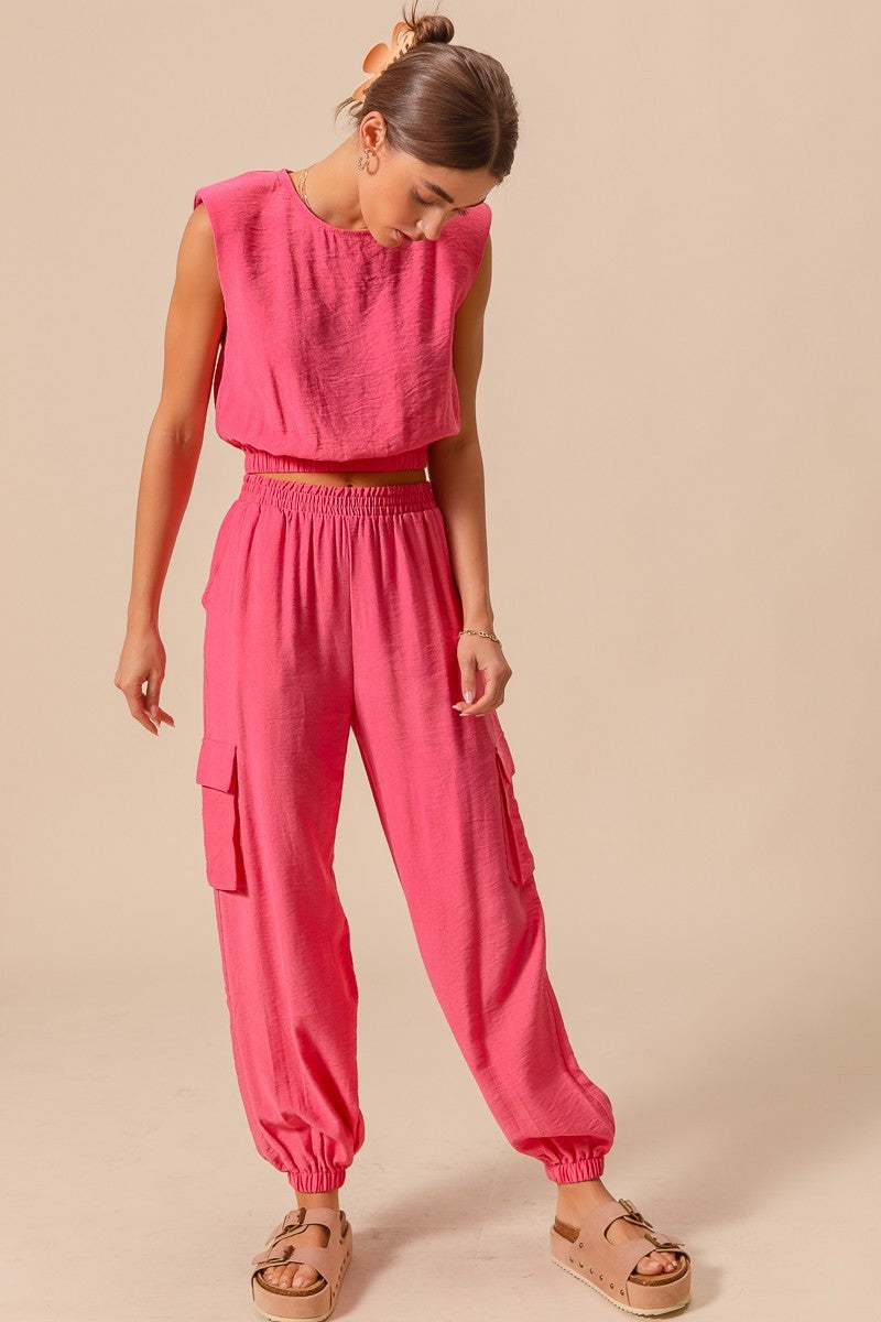 Cargo Jogger Linen Set