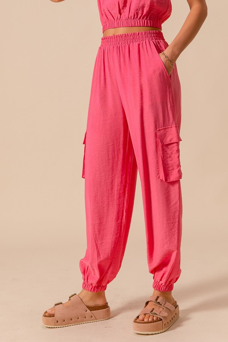 Cargo Jogger Linen Set