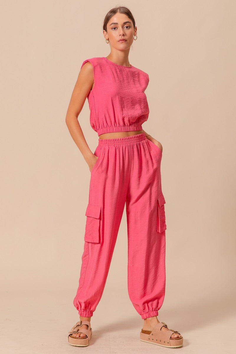 Cargo Jogger Linen Set