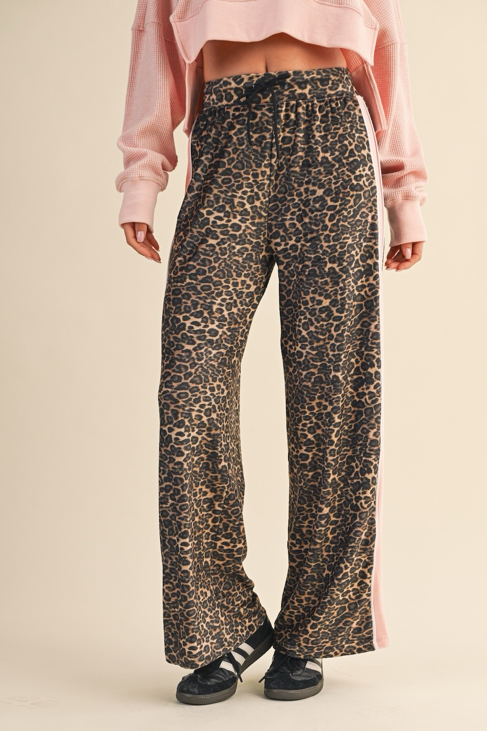 Leopard Print Velour Pants