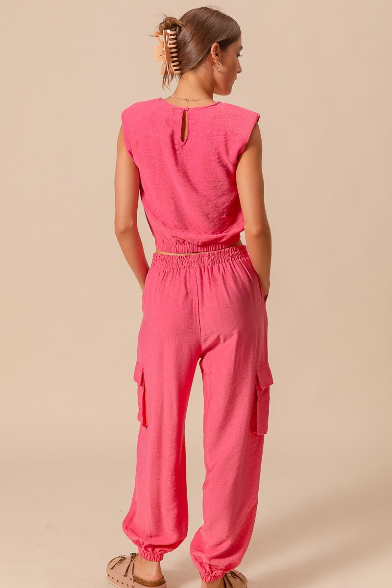Cargo Jogger Linen Set