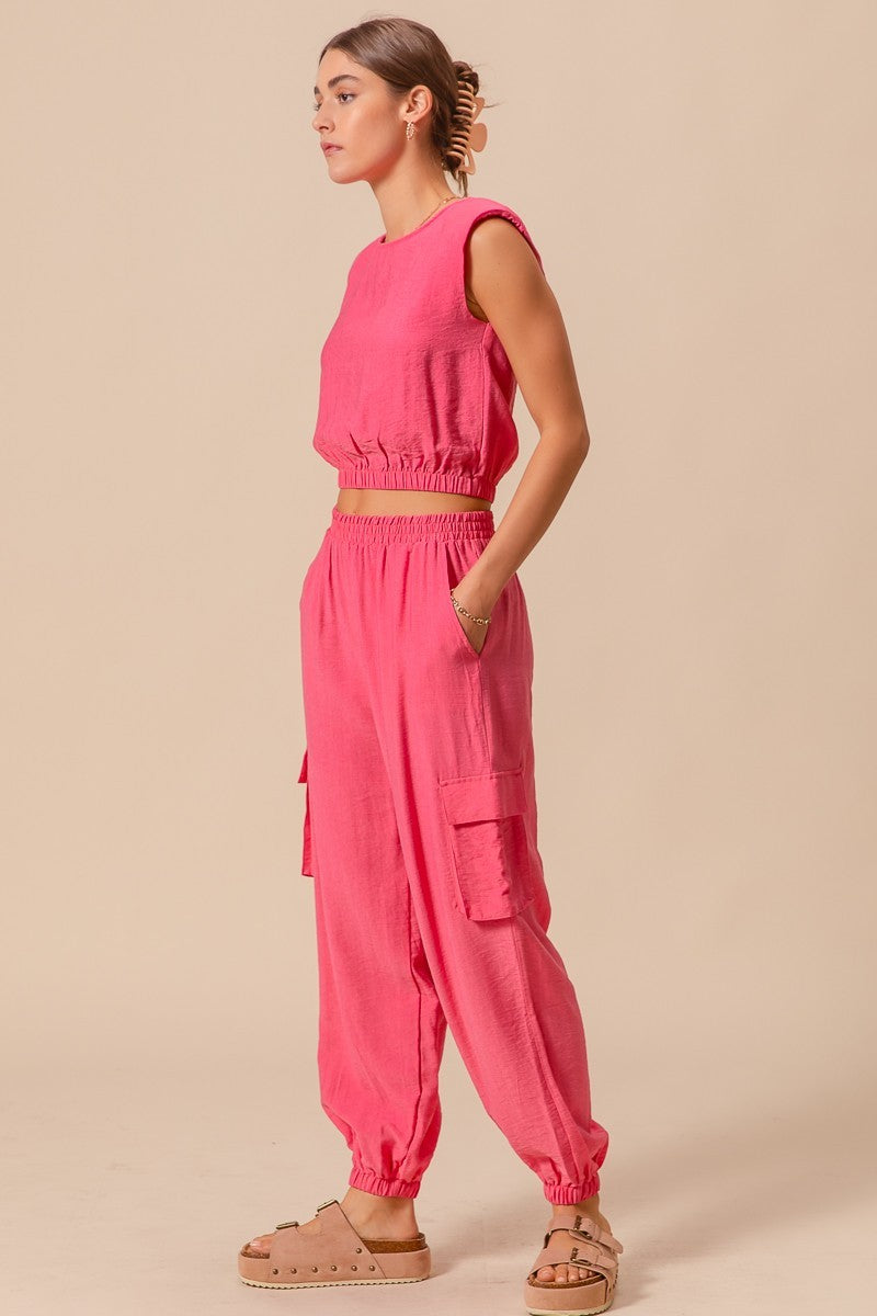 Cargo Jogger Linen Set