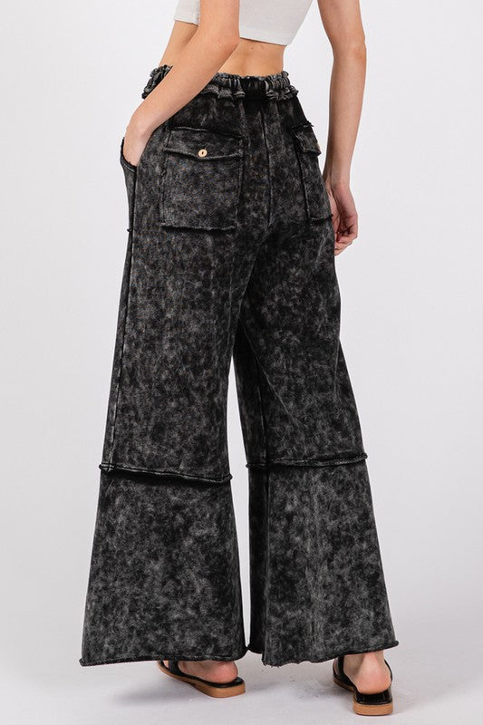 Mineral Wash Terry Knit Pants