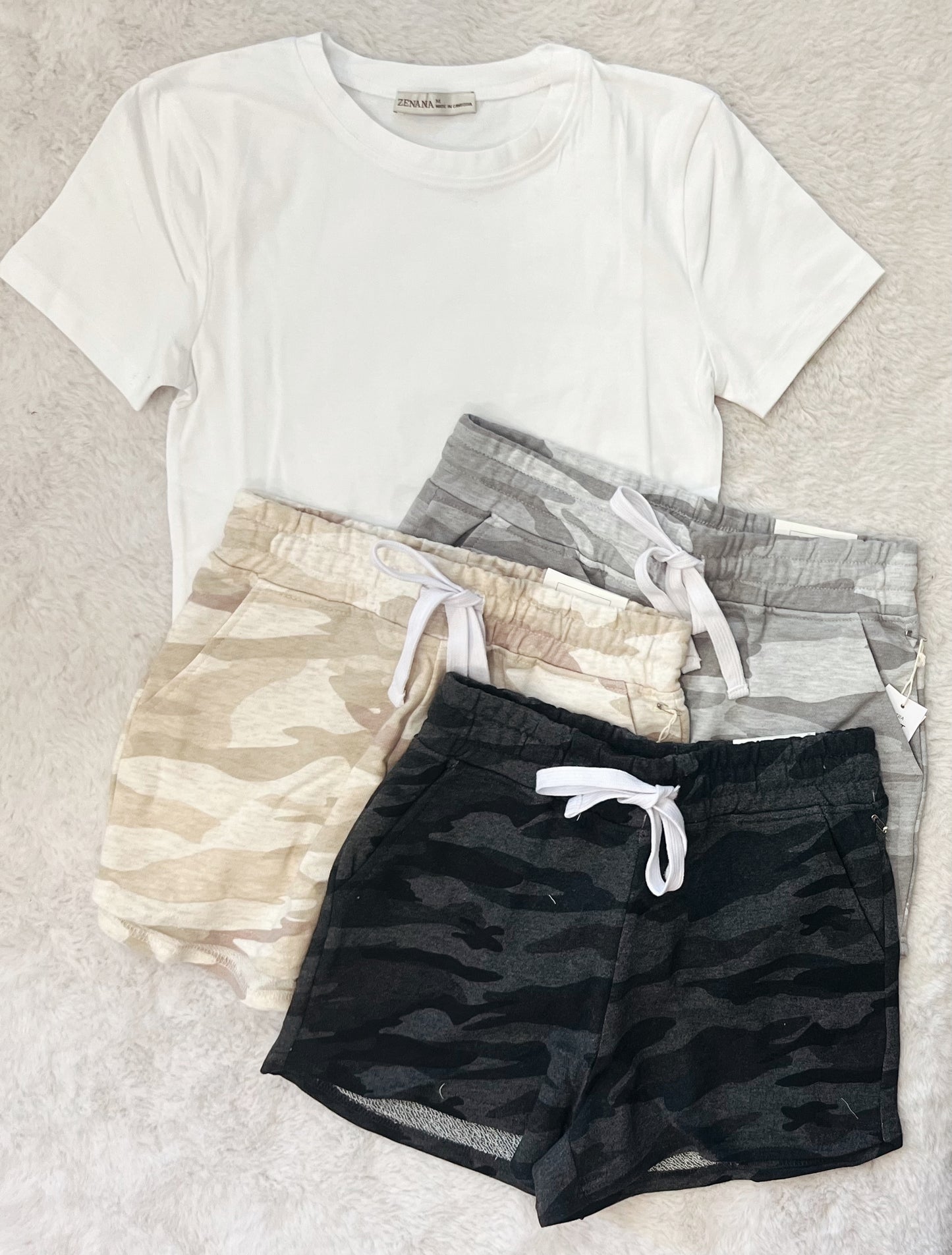 Camo Terry Knit Shorts