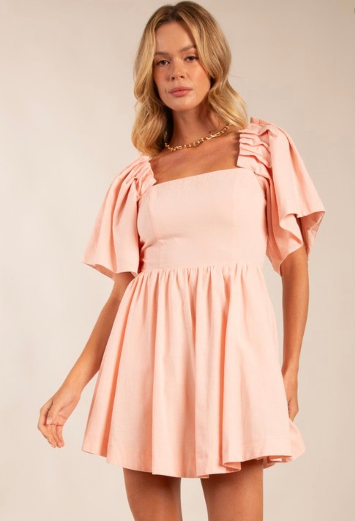 Peach Fuzz Mini Dress
