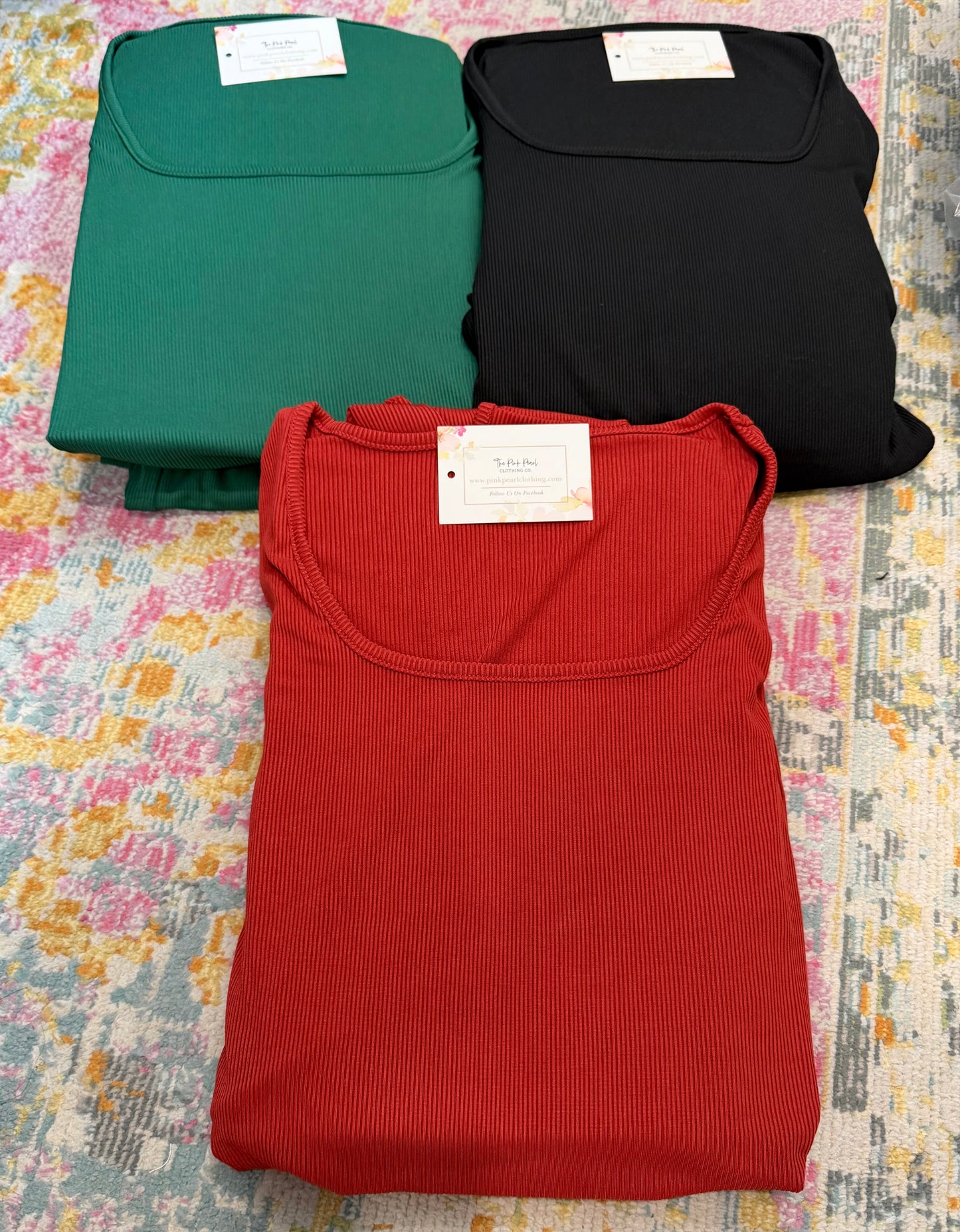 Stretchy Ribbed Bodysuit Sets