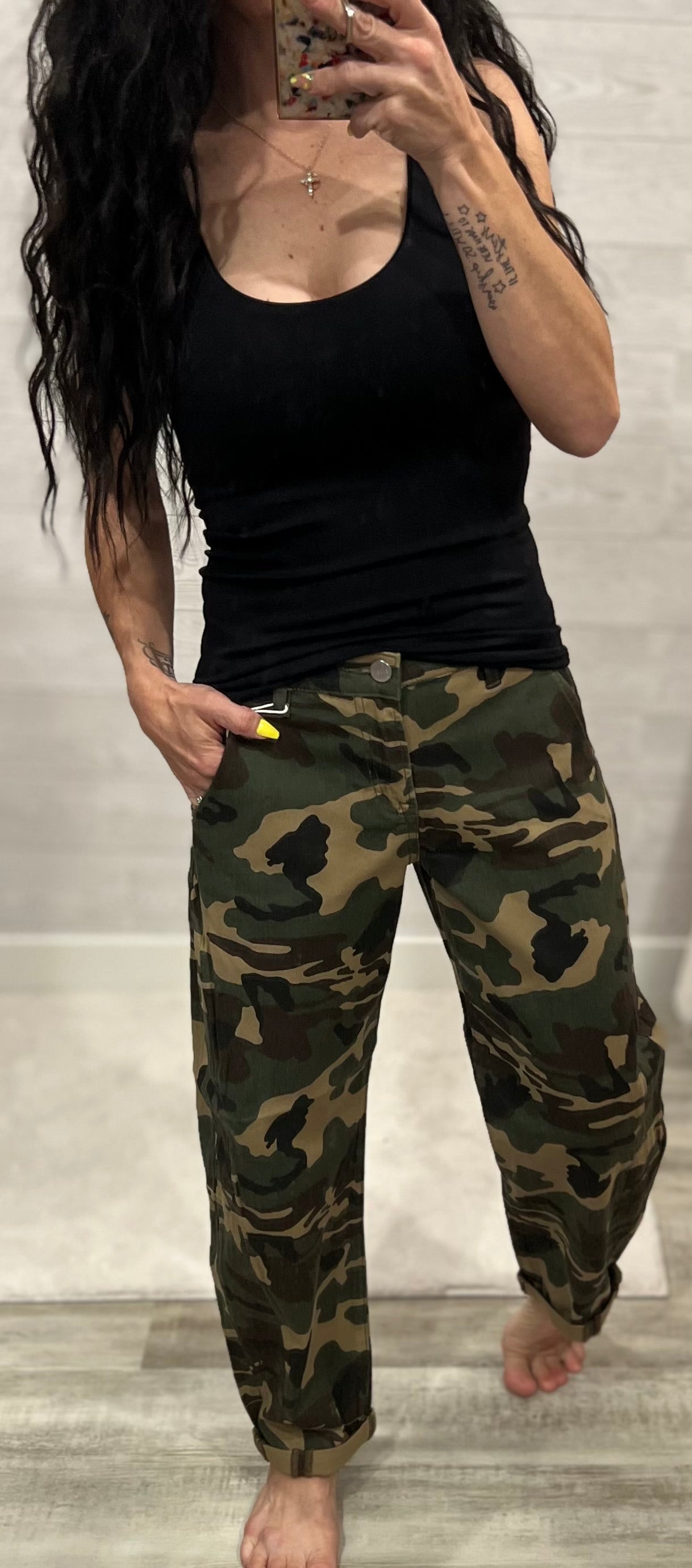 Risen Camo Barrel Jeans