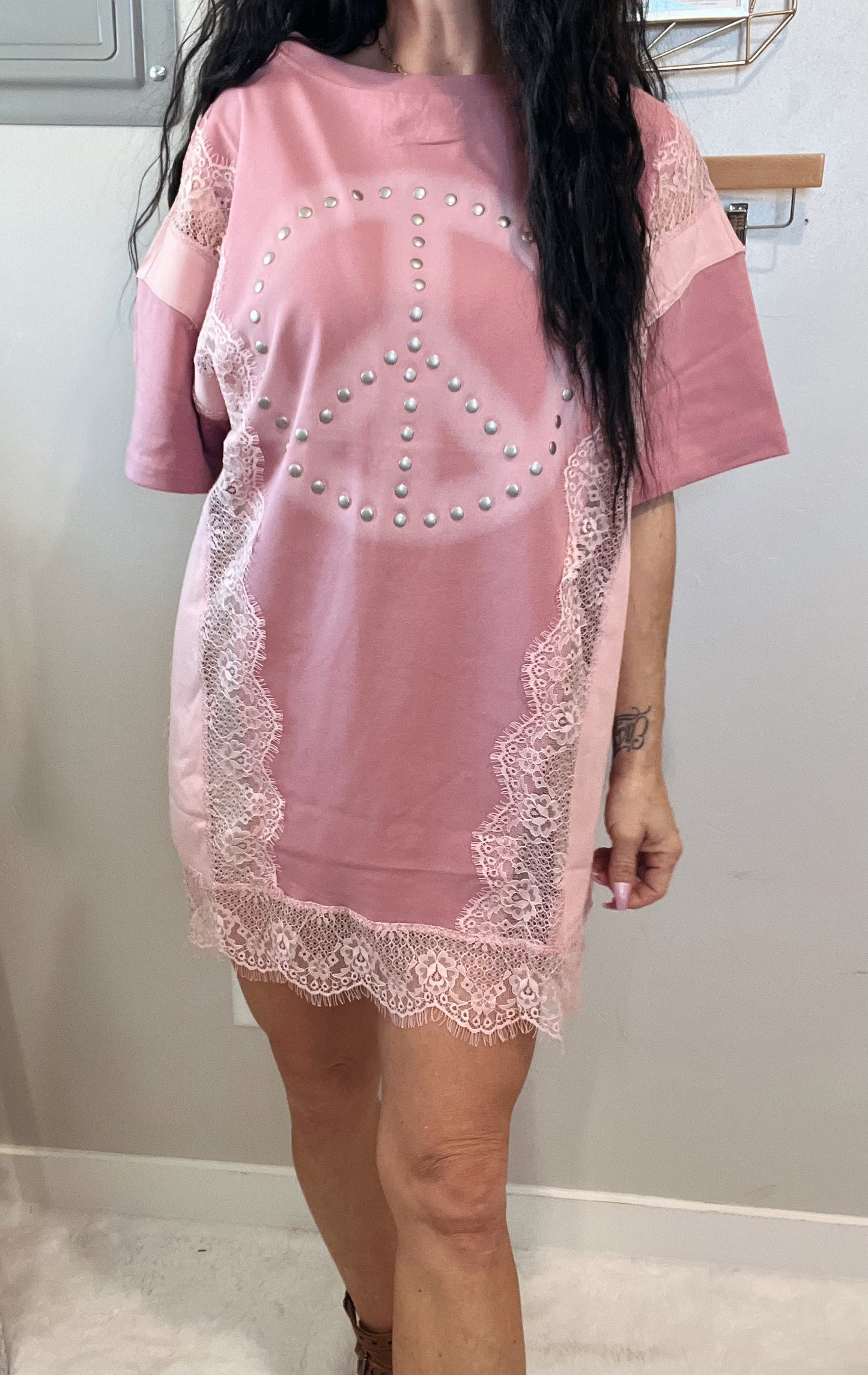 Peace Studded Dress/Top
