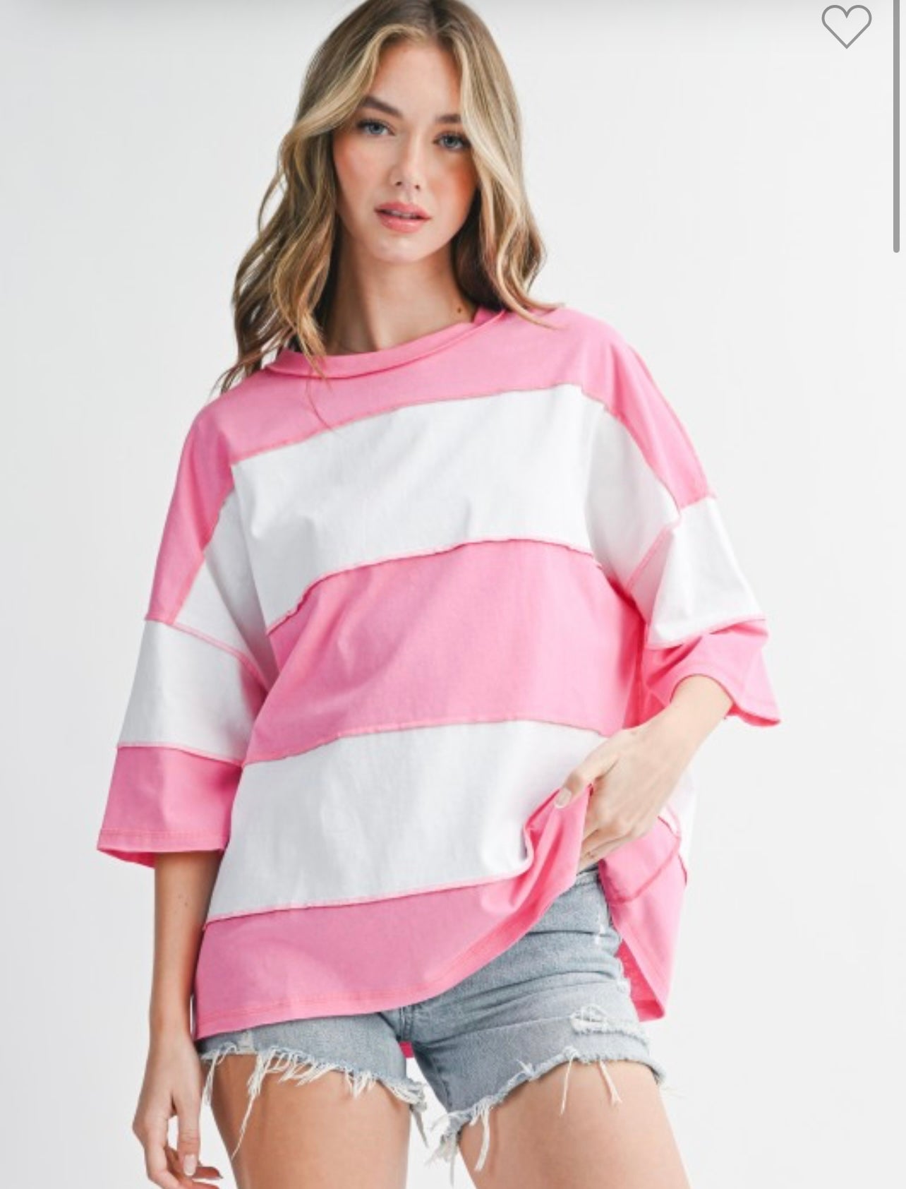 Stripe Reverse Seam Top