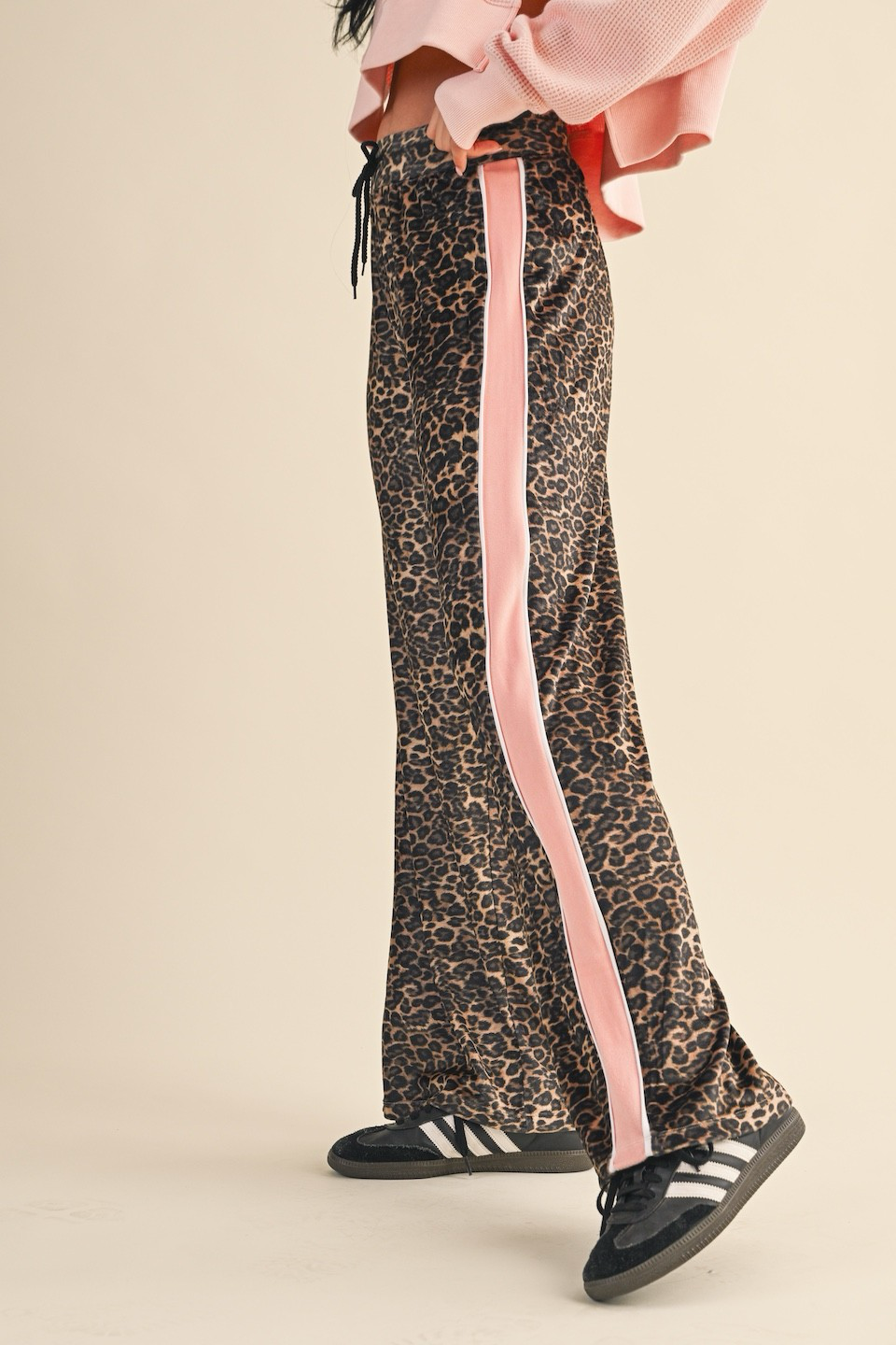 Leopard Print Velour Pants