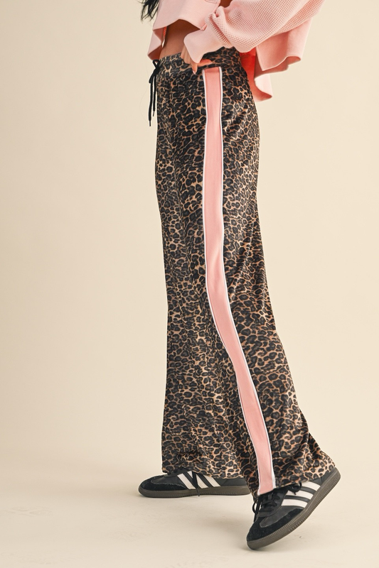 Leopard Print Velour Pants