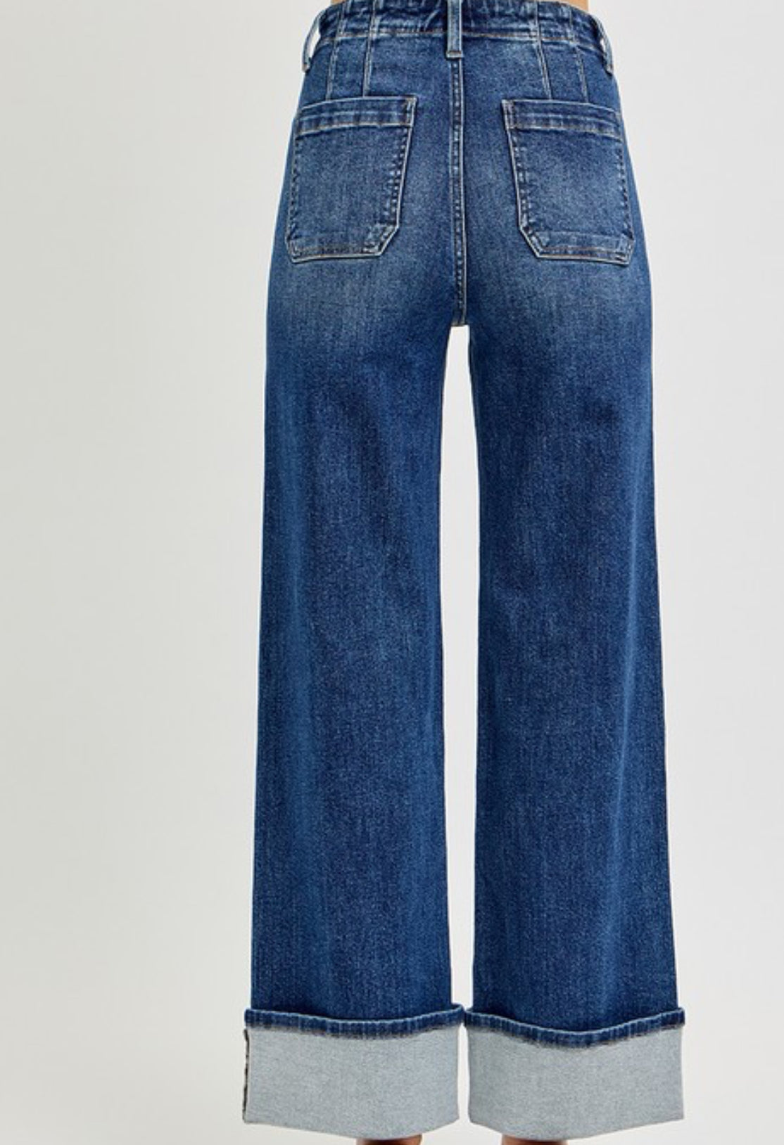 Risen Patch Pocket Wide Leg Denim