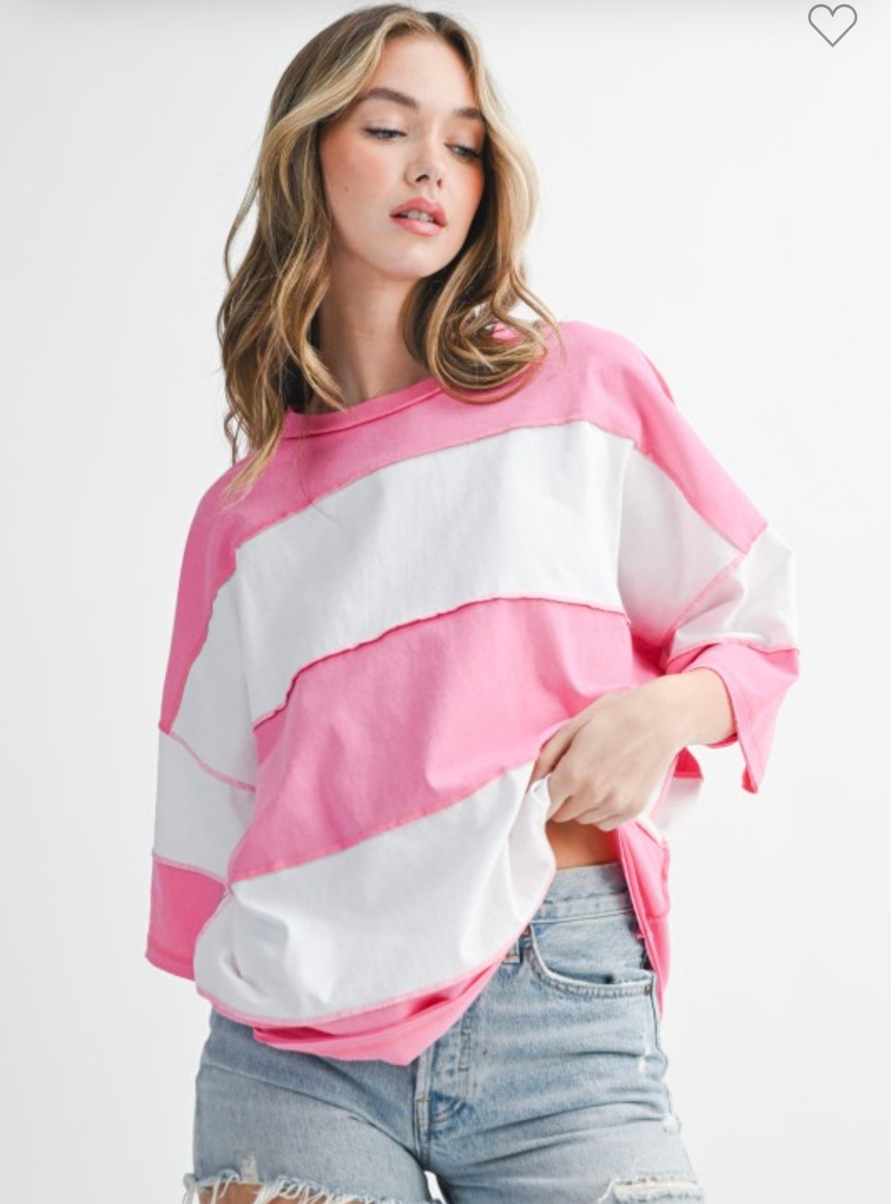 Stripe Reverse Seam Top