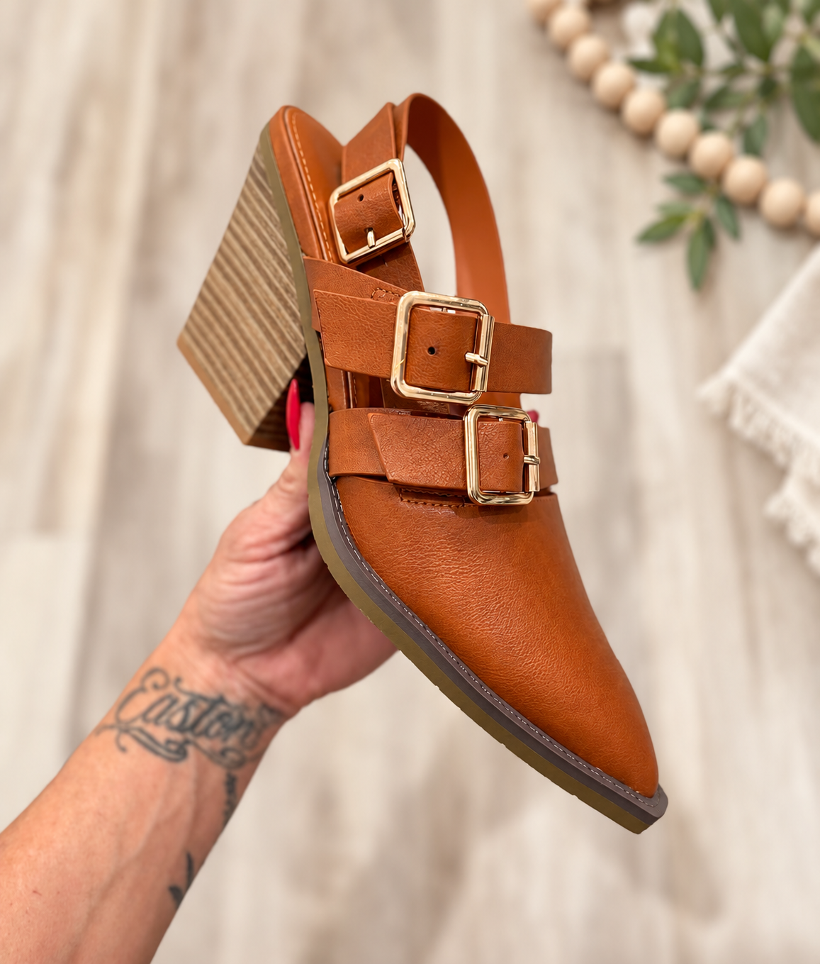 Point Toe Buckle Heels