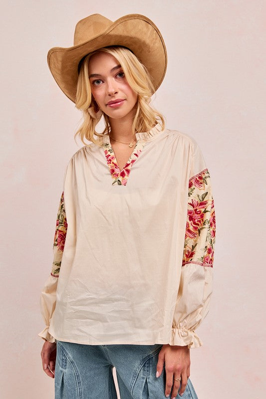 Woven Embroidered Blouse