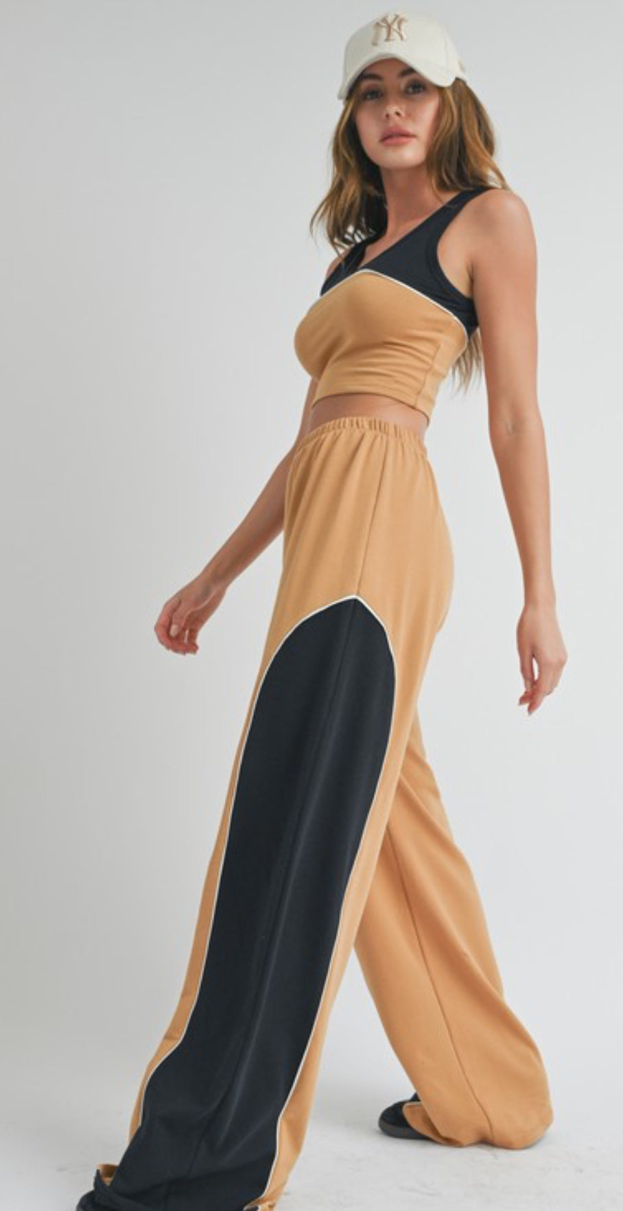 Wide Leg Camel Set