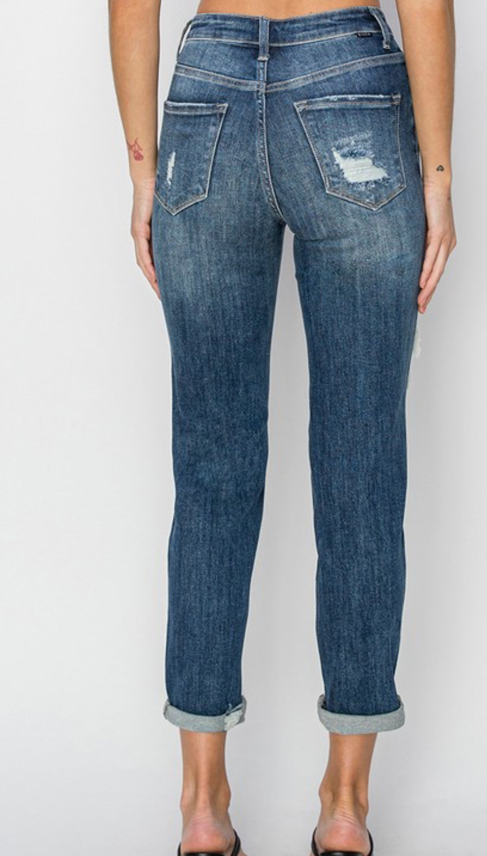 Risen Distressed Boyfriend Jeans