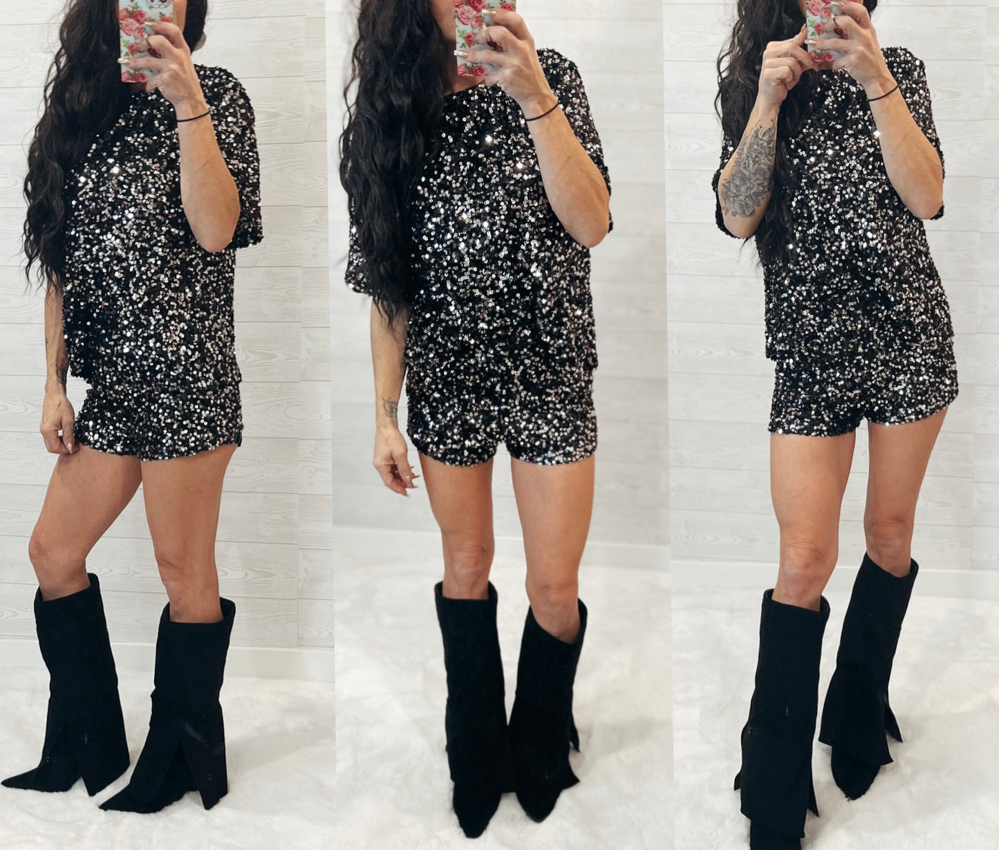 Sequin Shorts set