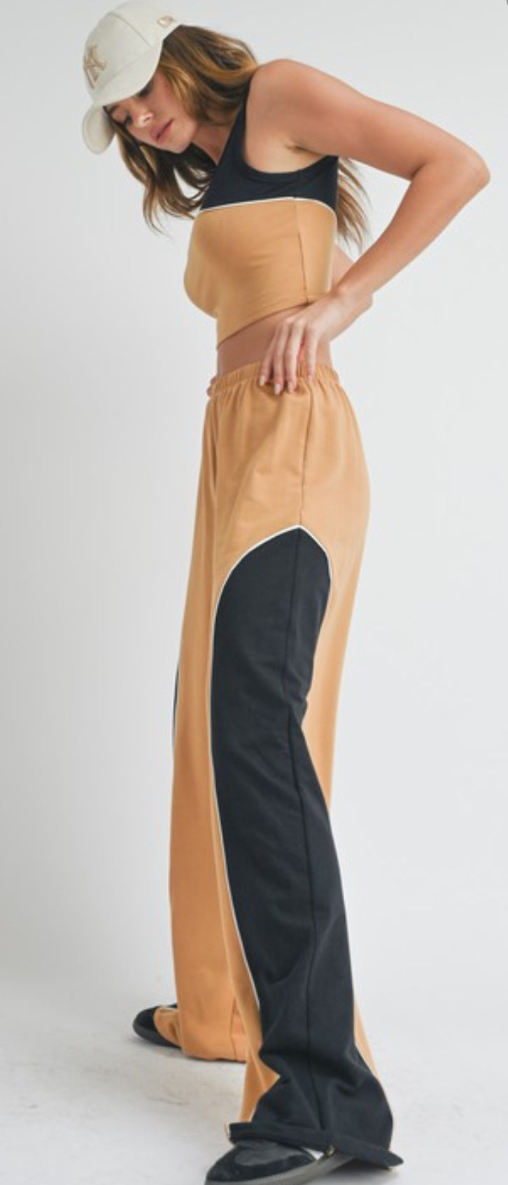 Wide Leg Camel Set