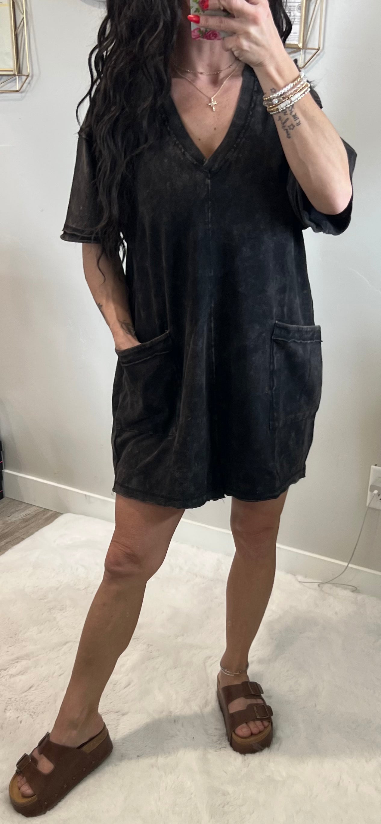 Washed Tee Romper